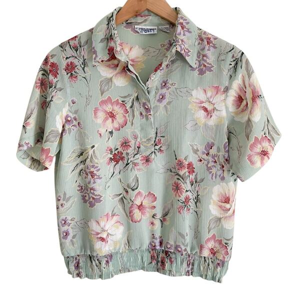Alfred Dunner Tops - Vintage Alfred Dunner Floral Blouse Medium
